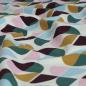 Preview: REST Stretch-Sweat Geometrisches lila rosa, gelb, grün